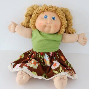 🥬🥬 Vintage Cabbage Patch Kid girl with blonde hair and blue eyes